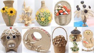 10 Jute craft decoration design collection | jute craft ideas