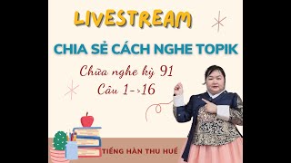 HƯỚNG DẪN NGHE TOPIK II - CHỮA NGHE KỲ 91- 1-16