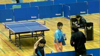 ＪＯ卓球 男子U14 緒方遼太郎 東京 vs 藤本聖也 香川 2012.11.18