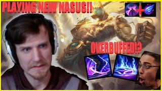 Hashinshin: D CANE! PLAYING NEW BUFFED NASUS! 700 RANGE WITHER IS BASICALLY A STUN