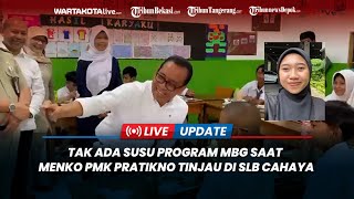 Tak Ada Susu dalam Program MBG di SLB Cahaya Jaya saat Menko PMK Meninjau