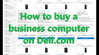 How to buy a business computer on Dell.com