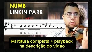 Numb - Linkin Park | 🎻 Partitura com notas fáceis + playback - Violino