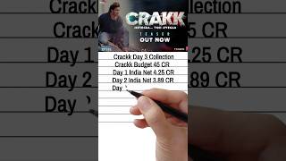 Crackk Box Office Collection Day 3 Vidyut Jammwal Film Crackk #shorts