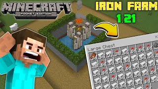 Latest New Iron Farm In Minecraft Pe 1.21 |(Hindi)| How To Make Iron Farm In Minecraft Pe