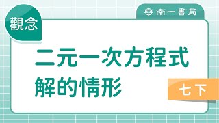 25 二元一次方程式解的情形 觀念