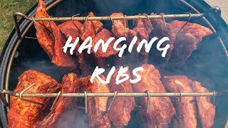 Hanging Ribs on Weber Smokey Mountain | Gateway Drum Ribs Hanger