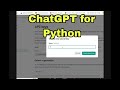How to integrate ChatGPT with python script using OpenAI API