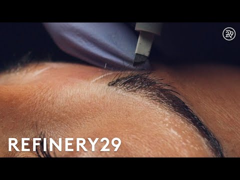 Microblading Permanent Eyebrow Tattoo Up Close | Macro Beauty | Refinery29 Microblading Permanent Eyebrow Tattoo Up Close | Macro Beauty | Refinery29