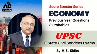 Punjab PCS 2025 | UPSC Exams | Score Booster Series | Economy Previous Year Questions \u0026 Probables