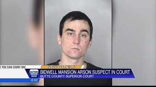 Man arrested for arson fire that destroyed Bidwell Mansion makes first court appearance