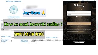 How to send Istavriti online ? | Satsang Philanthropy | Satsang Deoghar | Istavriti