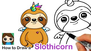 How to Draw a Slothicorn 🌈Sloth Unicorn