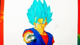 Dibujando A Vegetto Ssj Dios Azul - How To Draw Vegito