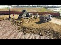 Full Video100% Project! Land filling Operator d31px Komatsu Dozer Push the soil And Small Dump Truck