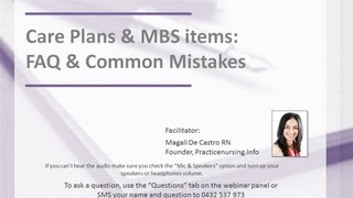 Care Plans and MBS Items - FAQ and common mistakes