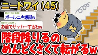 【2ch面白いスレ】「もう階段降りるのが面倒だから、ゴロゴロ転がって降りることにするンゴw」【ゆっくり解説】【バカ】【悲報】