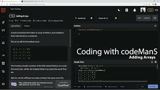 Codewars 7 kyu Adding Arrays JavaScript