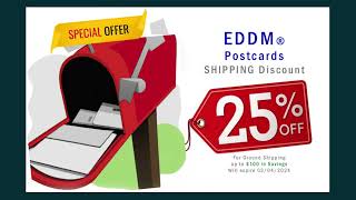 25% OFF for EDDM Postcards Ground Shipping at 55printing.com