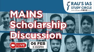 Mains-Scholarship 2023: Test Discussion Live Session | Raus IAS