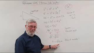 Pythagoras Theorem 05 Test Question With 2 Unknown Side Lengths