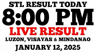 STL Result Today 8PM Draw January 12, 2025 STL Luzon, Visayas and Mindanao LIVE Result