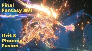 FFXVI Cutscene: Ifrit \u0026 Phoenix Fusion into Ifrit Risen (Final Fantasy 16 PS5 Gameplay)