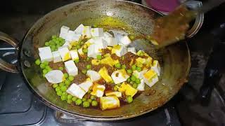 Homemade restaurant style matar paneer. matar paneer recipe dhaba style