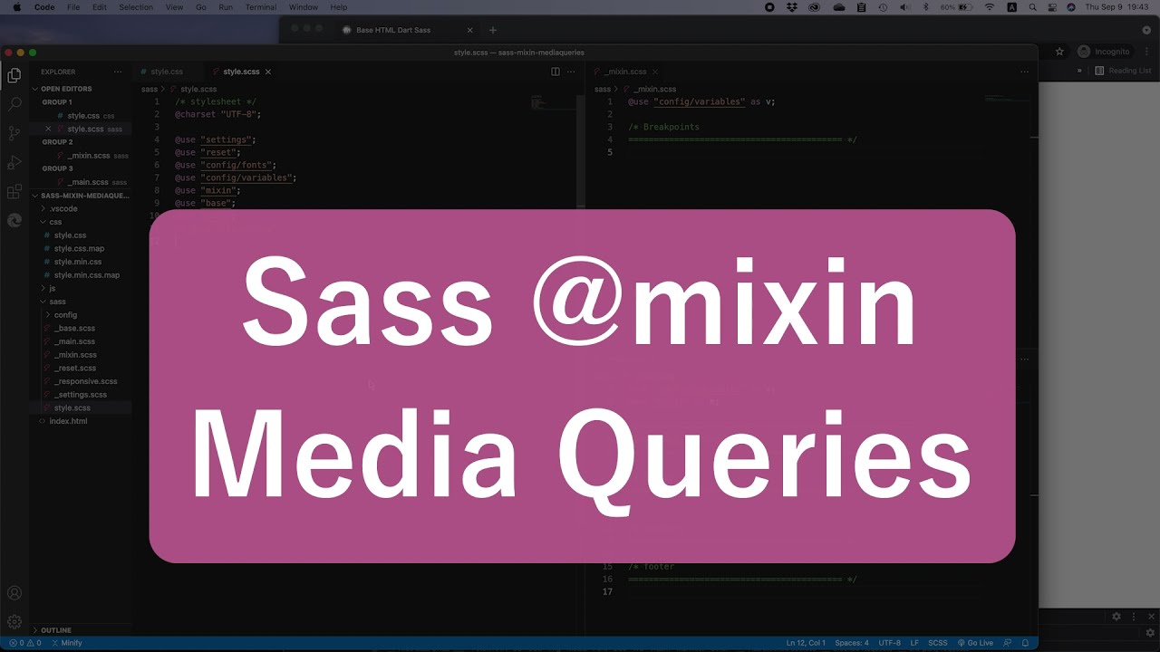 Mixins SASS - Media Queries / @mixinでメディアクエリを管理 - YouTube