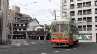 【HD】 岡山電気軌道 路面電車 KURO ＆ 東武日光軌道線復元号 3000型