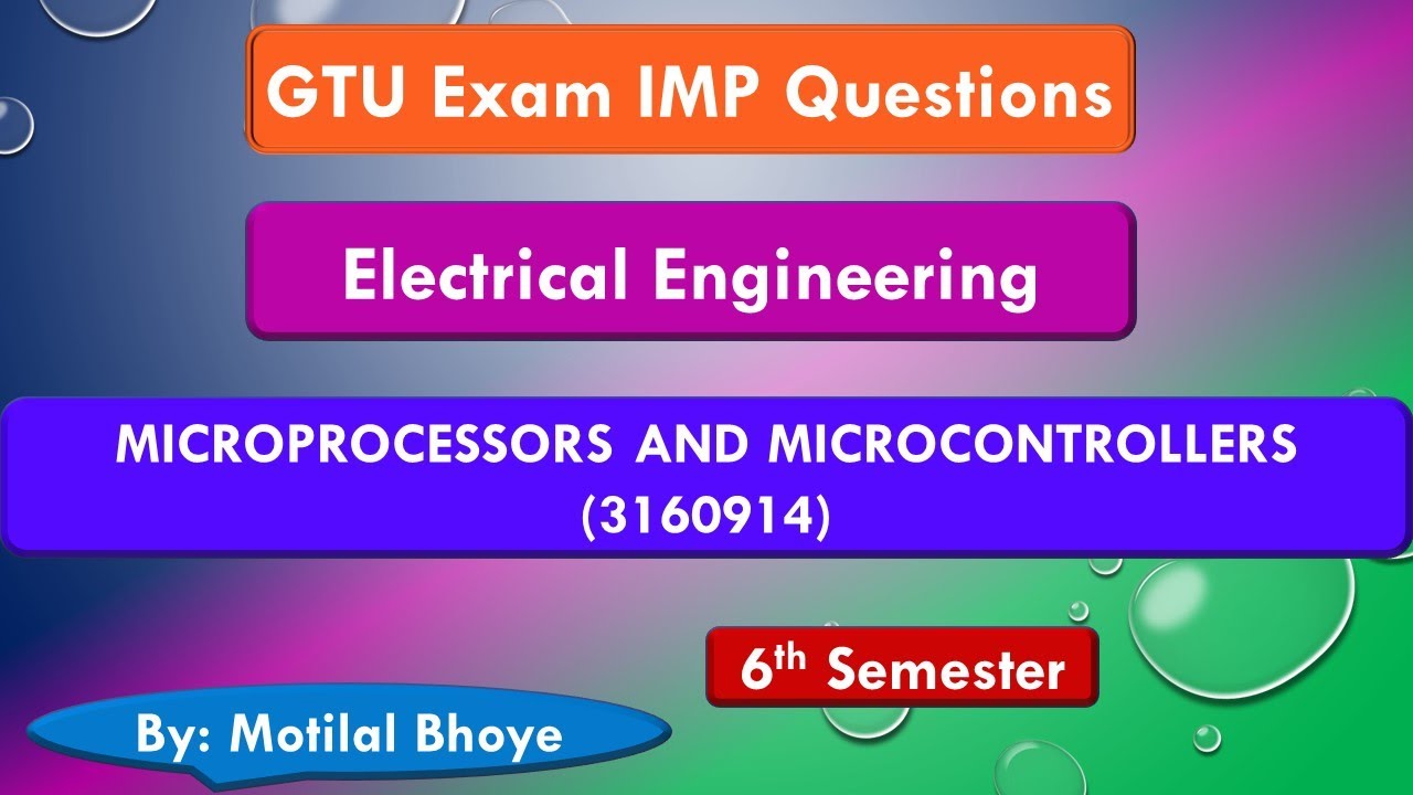Microprocessor Microcontrollers 2022 Gtu Exam Imp Questions