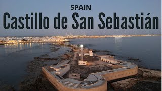 Castillo de San Sebastián in Cádiz - 4K drone video