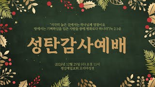 12/25, 2024 성탄감사예배 - '성탄의 첫 목격자' 눅 2:8-20 / 영상 설교