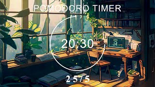 STUDY WITH POMODORO ★︎ Early Morning in a Forest 🌲 Lofi Mix + Bird Sounds ★︎ 4 x 25 min