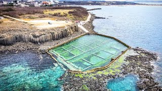 澎湖空拍_21 西嶼鄉 池西岩瀑(九孔瀑布)