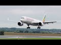 A350-900 LANDING AT BRUSSELS AIRPORT | Ethiopian Airlines / Plane Spotting 4K (EBBR/BRU) Sony FX30