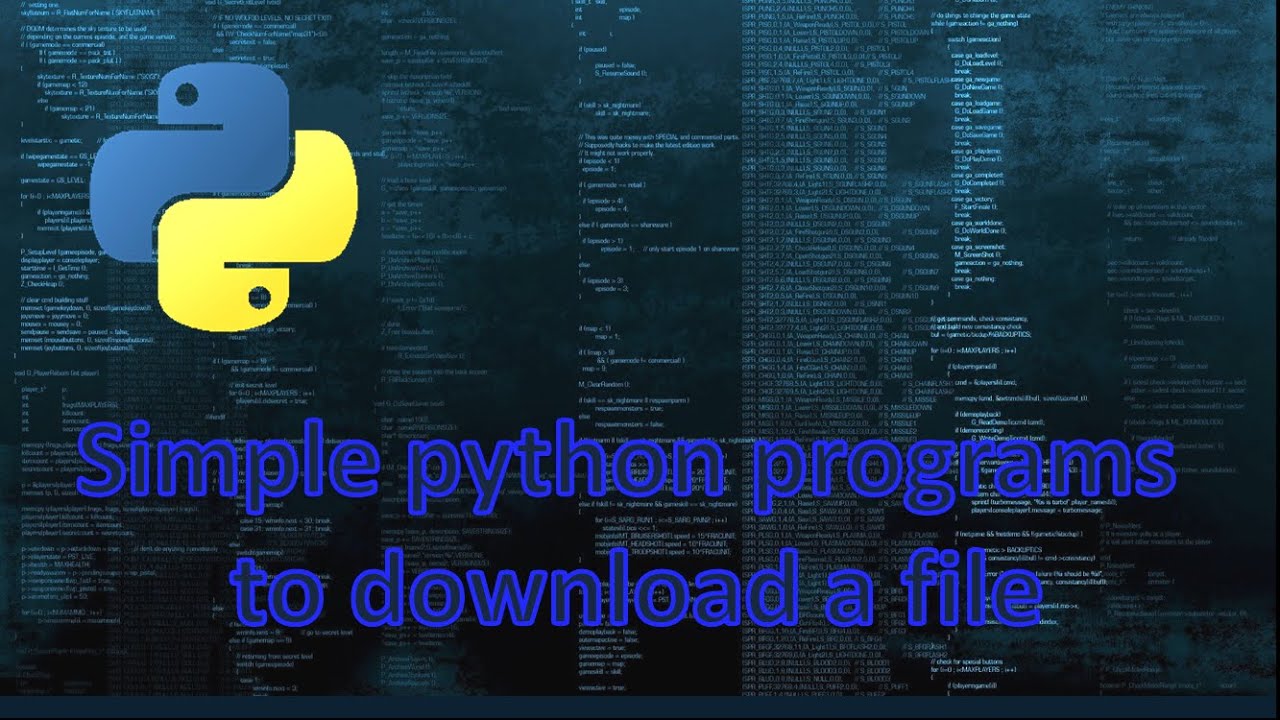 How To Make A File Downloader In Python - YouTube