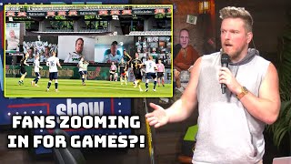 Pat McAfee Reacts To Soccer League Having Virtual Zoom Fans
