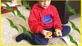 Pretend Play DINOSAUR with Ryan's Toy Review inspired I MAILED MYSELF to Ryan ToysReview and it WORK