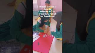 MAPEL BAHASA INDONESIA KELAS 7A, MEMBUAT PAZZEL UNSUR SURAT PRIBADI DAN SURAT RESMI