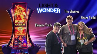 G2E 2022: DRAGON   ** Light \u0026 Wonder  ** Subscribe to Yoshi Slots!