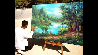 Como pintar facil un hermoso pantano realista manolette el pintor Dialogo con la naturaleza