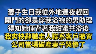 妻子生日我從外地連夜趕回，開門的卻是穿我浴袍的男助理，得知她倆背著我甜蜜共浴後，我爽快辭職走人聯繫客戶撤資，公司當場破產妻子哭慘了【清風與你】#激情故事#大彬情感#夢雅故事#一口氣看完#小說