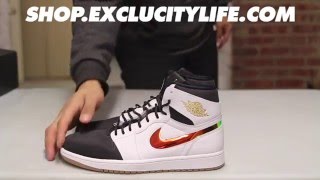 Air Jordan 1 Retro High Nouveau - Black - Gum Unboxing Video at Exclucity