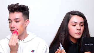 james charles trying to match his foundation for 2 minutes straight