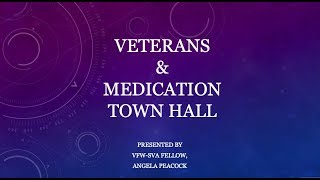 Veterans & Medication Town Hall: Focus on Benzodiazepines