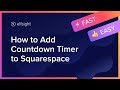 How to Add Countdown Timer to Squarespace