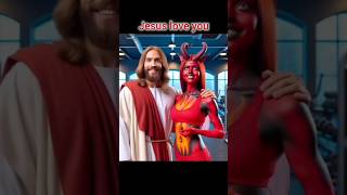 Love '' Jesus Christ vs devil 😈 merry #jesus #merry #short #whatsapp #video