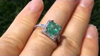 Vintage Muzo Colombian Emerald Ring Estate Sale - $1 Auction