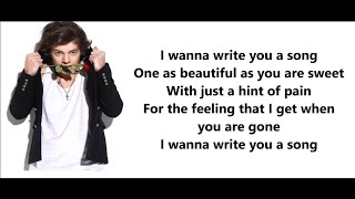 One Direction- I Want To Write You A Song(Lyrics)
